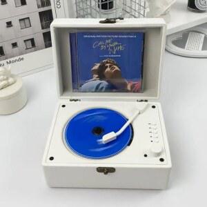 CD플레이어 아날로그 감성 블루투스 레트로 가죽케이스 옛날 인테리어 스튜디오