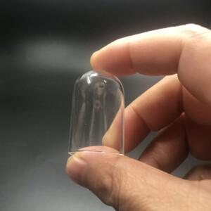 30 개/몫 38x25 미리메터  미니 소형 호환 튜브 벨 항아리 글로브 버블 커버 돔 소원 diy 유리 병 펜던트