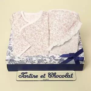 [롯데백화점]타티네쇼콜라 (임신출산축하선물2종세트)세레나배냇저고리+속싸개세트TNPMAG023P