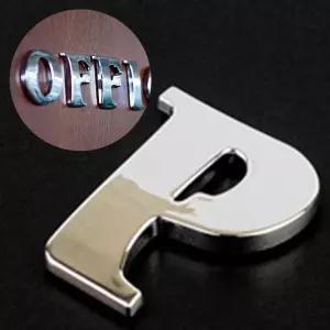 차량꾸미기 입체 문자 스카시 알파벳 P 대문자 이니셜 은색 영문 ZVd4+7kem