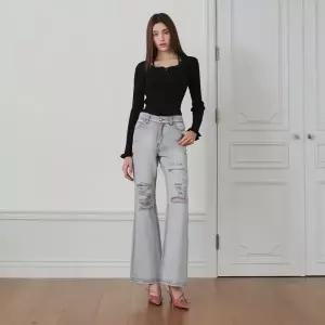 [롯데백화점]에고이스트 [BL] 자수 포인트 부츠컷 데님 팬츠 ES2ODP01