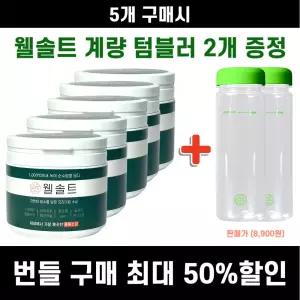 웰솔트 용융소금 소금물 융용 융융 미네랄 소금차 500g, 5개 
