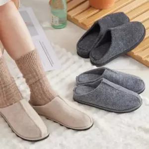 실내화 울 방한 거실 슬리퍼 사무실 겨울 심플