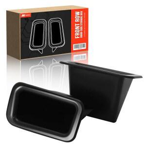 Rogierra 포드 익스플로러 2011-2015 전면 도어 보관 박스 사이드 오거나이저 트레이 폰 컨테이너 포켓 인서트 팔걸이 액세서리용 (2팩)