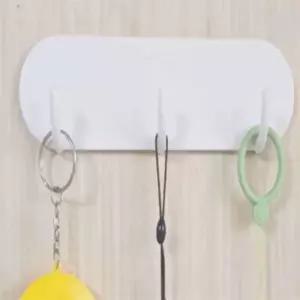 부착식 벽걸이옷걸이 행주걸이 3단걸이 화이트 고정걸이 소품걸이행거