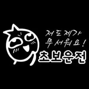 초보운전 스티커 데코 저도 제가 무서워요 디자인 uEX4+7Abi