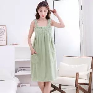 여성 밴딩 스커트 샤워가운 원피스가운 골프목용가운 QEs5+8gnF