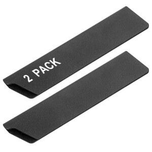 나이프 가드 8인치 x 2인치 리슈텐 셰프 칼집 세트 2팩 유니버설 방수 칼날 가장자리 커버 슬리브 보호대 주방용 보호대, 블랙