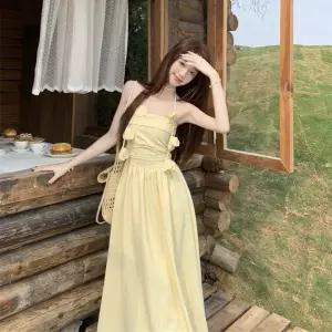 원피스 여친 여름 봄 롱스커트 프렌치 슬림핏 A라인 러블리 톱 바캉스룩 SPO마켓1