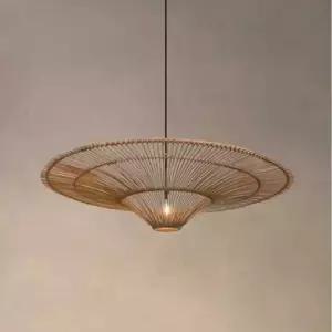 라탄등 전등갓 조명 삼베 로프 천장 샹들리에 매장 감성