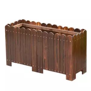 도로화분 대형 조경 야외 단지 방부목 꽃 직사각형