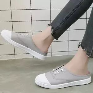 엄마 여행 외출 편한 슬리퍼 형 운동화 끈 없는 단화 뮬스니커즈뮬신발 여성뮬슬리퍼