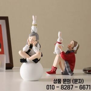 북유럽 스위트 핑크 패션 풍선 소녀 인형 장식품 귀여운 방 드레싱 테이블 공예 생일