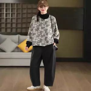 가을 빈티지 여성패션 린넨마 자켓 린넨 숏코트 싱글 긴팔 아우터 DL3