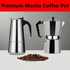 커피 메이커 모카 포트 50ml-600ml 스테인레스 스틸 카페 여과기 이탈리아 머신 맞는 유도 밥솥 Coffeeware