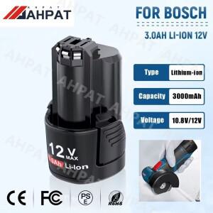AHPAT Bosch BAT411 배터리 10.8V/12V 3000mAh 리튬 이온 충전지  기능