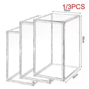 피규어 장식장 진열장 수납장 쇼케이스 전시장 1/3PCS 장난감 대용량 수납함 박스 아크릴 클리어 블라인드