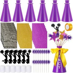 Weysat 6 세트 응원 메가폰 벌크 파티 센터피스 장식 팀 스피릿 인 유어 핸즈 스포츠 노이즈메이커 DIY