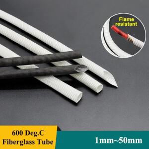 고온 내성 화학 유리 섬유 편조 슬리브 와이어 보호대 파이프  튜브  ID1mm ~ 50mm  600 도 C  1m  2 5m