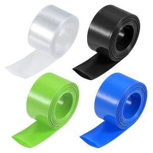 18650 리튬 배터리 열 수축 튜브 랩 커버 스킨 PVC 필름 슬리브 절연 시스  23-95mm 폭  3 계량기