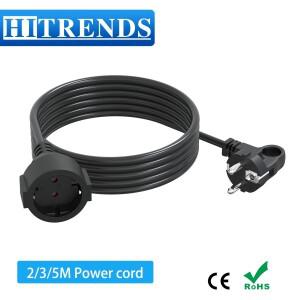 2/3/5 미터 EU 플러그 연장 코드 250V 16A Schuko 전원 케이블  암수 커넥터 소켓 실내 실외용 전선
