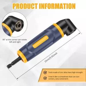 호환   직각 드릴 어댑터 90도 직각 드릴 비트 어댑터 대부분의 육각 샹크 비트용 각도 드라이버 가정 수리