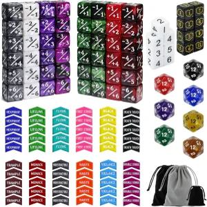 매직 카드 액세서리용 130PCS MTG 키워드 카운터 토큰 및 라이프 주사위 세트 CCG 게임 액세서리와 호환