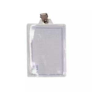 [문구/오피스] 바로바 세로 집게 비닐명찰 비닐 세트 100개입 집게