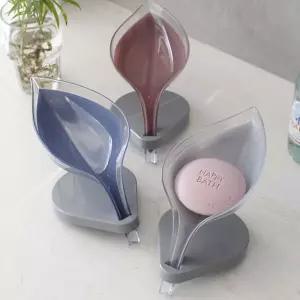 나뭇잎 모양 욕실 비누 받침 홀더 주방 수세미 받침대