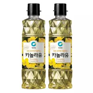 청정원 프리미엄 카놀라유500ml x 2개 식용유 튀김용 부침용 볶음요리 대용량 요리용오일