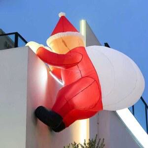 대형 벽타는산타 풍선 벽산타 산타인형 산타 조명 대형풍선 풍선인형