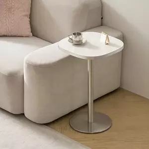 스틸 둥근사각 사이드테이블 400 소파 협탁 카페 미니 인테리어 HW133