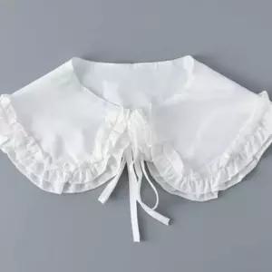 여자 프릴 페이크 카라 레이어드 넥케이프 가짜 목카라