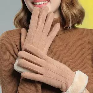 손예쁜 여성 세무 장갑 여성 겨울 패션 가죽 장갑
