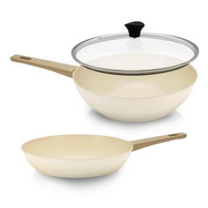 리벤스 세라믹 인덕션 후라이팬/궁중팬 3종 세트