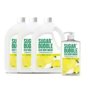 슈가버블 천연성분 주방세제 940ml + 리필 2.5L x 3통