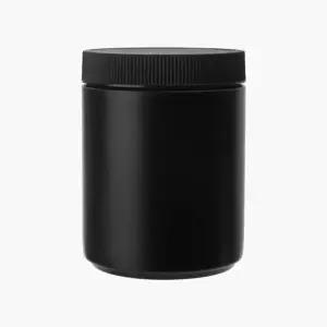 검정색 분말통 600ml 고추가루통 낱개 HDPE 친환경 파우더 용기 크림용기 공병 플라스틱