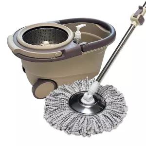 회전 물걸레 청소기 디럭스 통돌이 청소 밀대 막대 걸레 핸드스핀 사무실