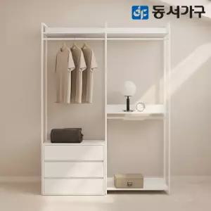동서가구 토미 고급 철제 셀프 드레스룸 옷장/1600 서랍 행거 DF643442