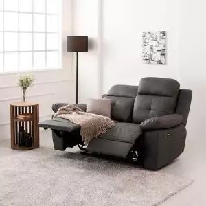 에보니아 헤븐 2인용 전동 리클라이너 컵홀더형 에어레더 아쿠아스웨이드 / 2인 소파 쇼파 릴렉스체어