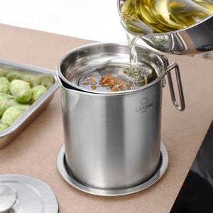 스테인레스 오일포트 2L 기름거름망 오일팟