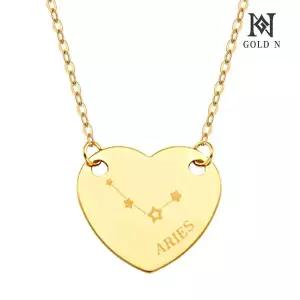 [골드앤] 14K 하트 별자리 이니셜 목걸이 YG