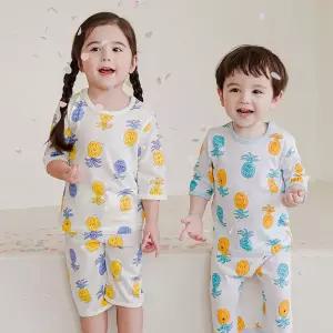 [보리보리/키키스토리]파인애플 코튼모달 7부 실내복