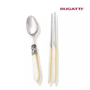 [까사부가티] 알라딘 커트러리 아이보리 한식기세트2P