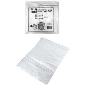 국산 일반 쓰레기 봉투 음식물 종량제 흰색 20L 100장 쓰래기 분리수거용 재활용 흰 비닐 끈있는 20리터