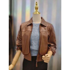 [갤러리아] ab.f.z 아웃포켓 크롭 캐주얼 천연 양가죽자켓 ACX4FFL3J