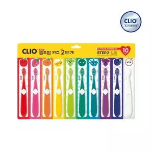 크리오 펌프팝 어린이칫솔 유아 키즈 2단계 10개입 x1개