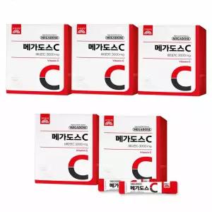 고려은단 메가도스C 비타민C 3000 3g x 60포 5박스 10개월분 가루 비타민씨 고함량 D