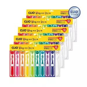 크리오 펌프팝 어린이칫솔 유아 키즈 2단계 10개입 x5개(총 50개)