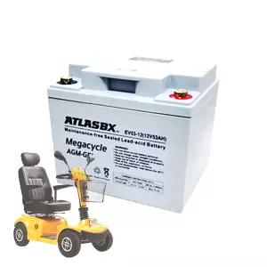 화메디 아트라스비엑스EV53-12(12V-53AH) 배터리 1개 / 전동휠체어, 전기스쿠터, 전동청소차,딥사이클